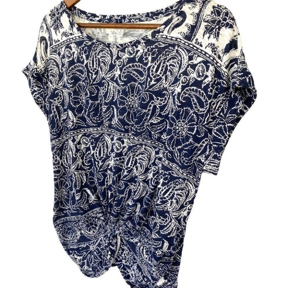 Lucky Brand dolman cut  top with crew neckline & twist at the waist - Picture 5 of 9